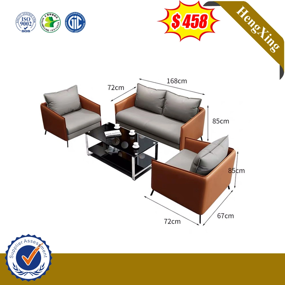 Whole Set Genuine Leather Fashion Classic Brown Sofa